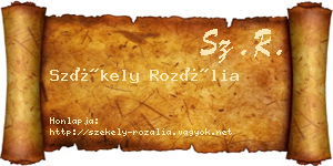 Székely Rozália névjegykártya