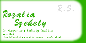 rozalia szekely business card