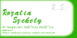 rozalia szekely business card